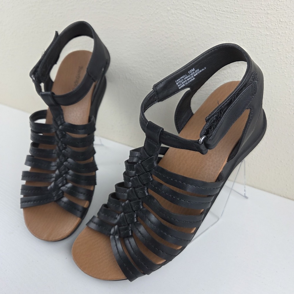 Baretraps Cantrell Women's Black Strappy Sandals Size 10 M